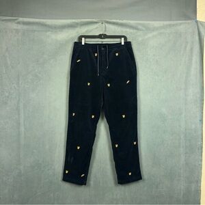 Polo Ralph Lauren Corduroy Pants Mens Large Embroidered Preppy Elastic Waist